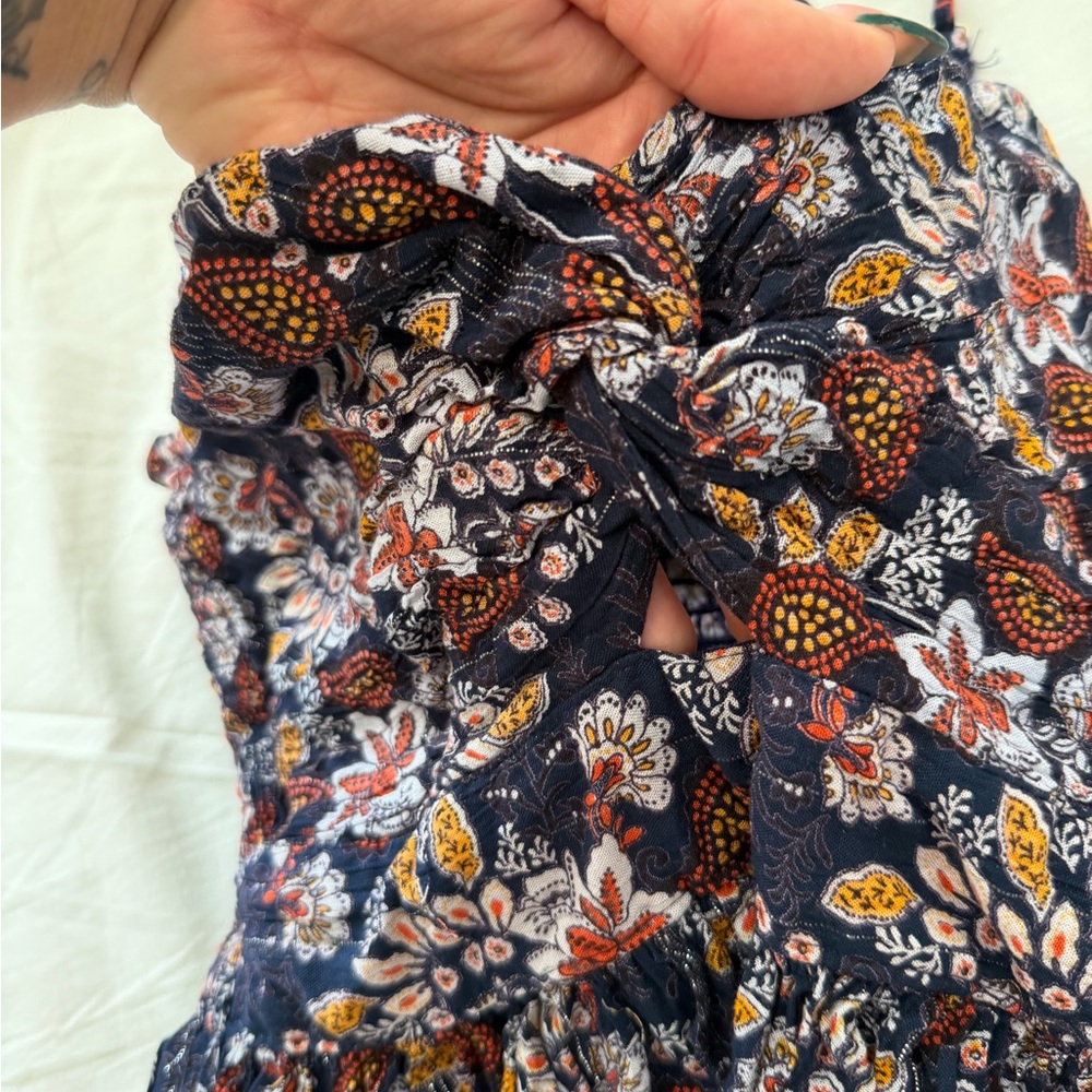 Angie Navy Floral Mini Dress - Picture 3 of 4